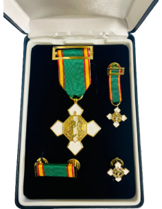 Conjunto completo Medalla Honorífica Merito Policial Distintivo Blanco 
